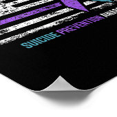 Poster Prévention du suicide drapeau américain Sensibilis (Coin)