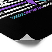 Poster Prévention du suicide drapeau américain Sensibilis (Coin)