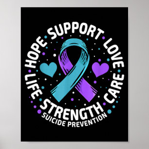Poster Prévention du suicide Espoir Soutien Amour Vie Sui