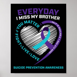 Poster Prévention du suicide Frère S Hommes Femmes Suicid