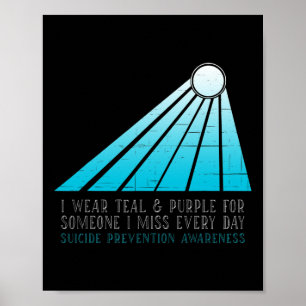 Poster Prévention Du Suicide Je Porte Turquoise Et Violet
