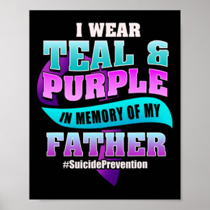 Poster Prévention Du Suicide Pour Le Ruban Purple Turquoi