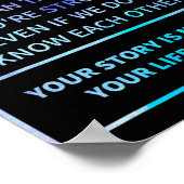 Poster Prévention du suicide Semicolon Santé mentale (Coin)