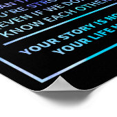 Poster Prévention du suicide Semicolon Santé mentale (Coin)