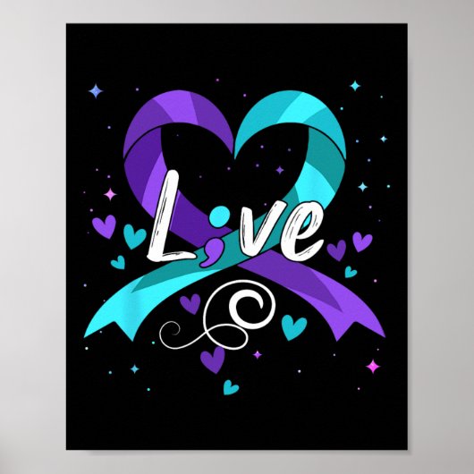 Poster Prévention du suicide - Semicolon Sensibilisation  (Devant)