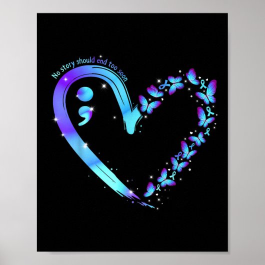 Poster Prévention du suicide Sensibilisation Aucune histo (Devant)