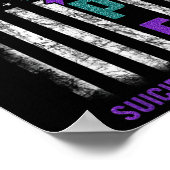 Poster Prévention du suicide sensibilisation drapeau amér (Coin)