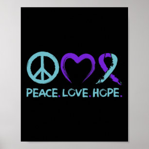 Poster Prévention du suicide Sensibilisation Paix Amour E