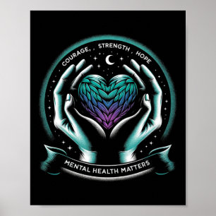 Poster Prévention du suicide Sensibilisation Santé mental