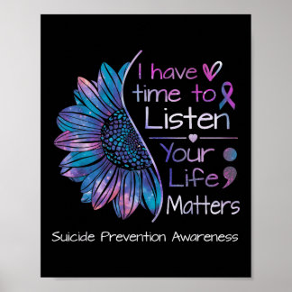 Poster Prévention du suicide Sensibilisation Tournesol Sa