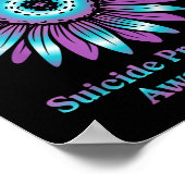 Poster Prévention du Suicide Sensibilisation Turquoise &  (Coin)
