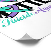 Poster Prévention du suicide Sensibilisation Turquoise Vi (Coin)