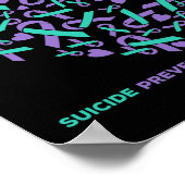 Poster Prévention du suicide Sensibilisation Turquoise Vi (Coin)