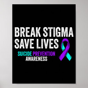 Poster Prévention du suicide Supprt Briser la stigmatisat