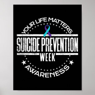 Poster Prévention du suicide Vos problèmes de vie Suicide