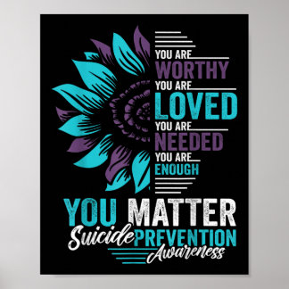 Poster Prévention du suicide Vous êtes digne d'amour