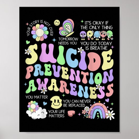 Poster Prévention super Sensibilisation Santé mentale (Devant)