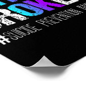 Poster Prévention Turquoise Et Violette Du Suicide Au Rub (Coin)