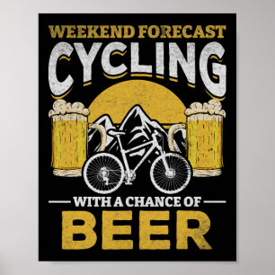 Poster Prévisions cyclistes du week-end Cyclisme avec une