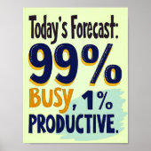 Poster Prévisions d'aujourd'hui très occupées - Drôle typ (Devant)