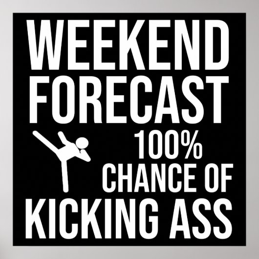 Poster Prévisions de week-end - 100% de chances de déchir (Devant)