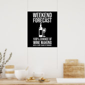 Poster Prévisions de week-end - 100 % de chances de vinif (Cuisine)