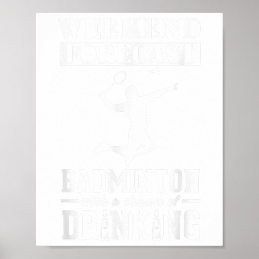 Poster Prévisions de week-end de badminton  (Devant)