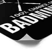 Poster Prévisions de week-end de badminton Drôle de joueu (Coin)