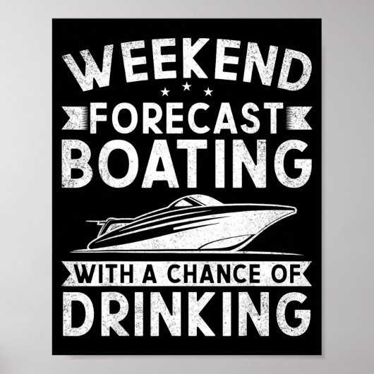 Poster Prévisions de week-end pour la navigation avec une (Devant)