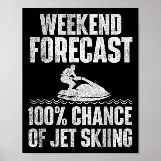 Poster Prévisions de week-end pour le jet ski - Vacances (Devant)