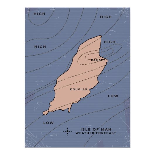 Poster Prévisions météo de l'île de Man (Devant)