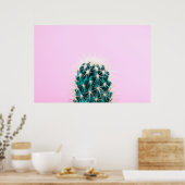 Poster Prickley Cactus sur rose (Cuisine)