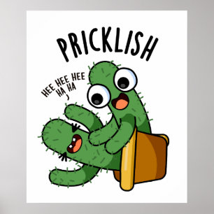 Poster Pricklish Funny Cactus Puns