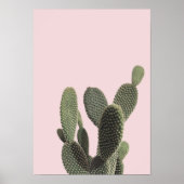 Poster Pricky Pear Cactus and Pink (Devant)
