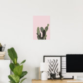 Poster Pricky Pear Cactus and Pink (Bureau à domicile)