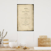 Poster Pride and Prejudice Jane Austen (Cuisine)