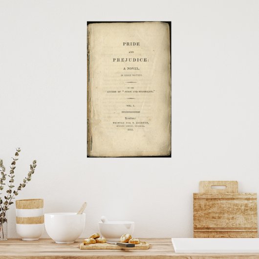 Poster Pride and Prejudice Jane Austen (Cuisine)