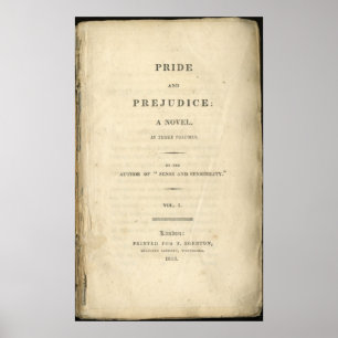 Poster Pride and Prejudice Jane Austen