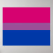 Poster Pride bisexuelle (Bi Drapeau) (Devant)