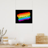 Poster Pride Brushstroke Rainbow (Cuisine)