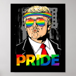 Poster Pride Mois Chemise Trump Lesbian Gay Biual Trans