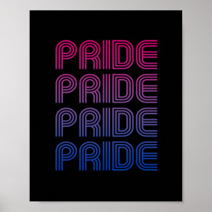 Poster Pride rétro bisexuelle