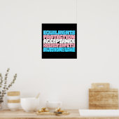 Poster PRIDE Trans droits mot art drapeau LGBT offre cade (Cuisine)
