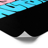 Poster PRIDE Trans droits mot art drapeau LGBT offre cade (Coin)