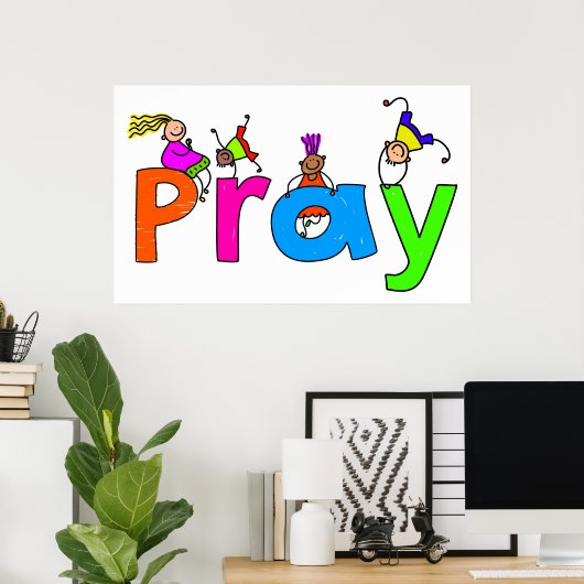 Poster Prier (Bureau à domicile)