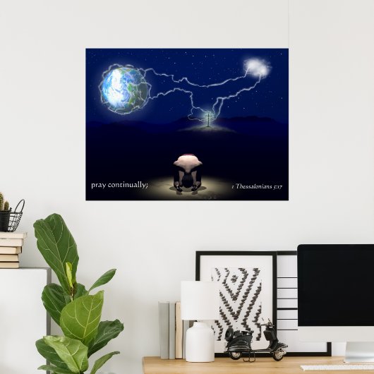 Poster Prier (Bureau à domicile)