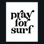 Poster Prier pour la police rétro Vintage Surf<br><div class="desc">Prier pour la police rétro Vintage Surf</div>