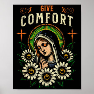 Poster Prière à la Vierge Marie Donnez du réconfort Chrét