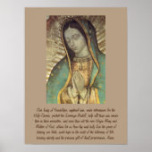 Poster Prière À Notre Mère De Guadalupe (Devant)