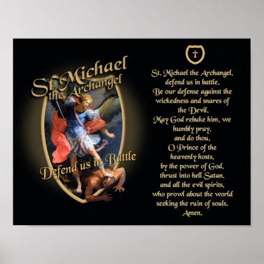 POSTER PRIÈRE À SAINT MICHAEL L'ARCHANGEL (Devant)